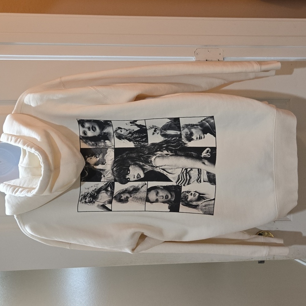 Taylor Swift The Eras Tour Beige Hoodie - Size Large